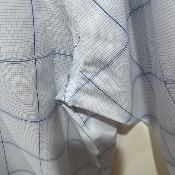 Calvin Klein Blue Casual Button Down Shirt Infinite Non Iron 4XL 34/35 - Picture 5 of 14